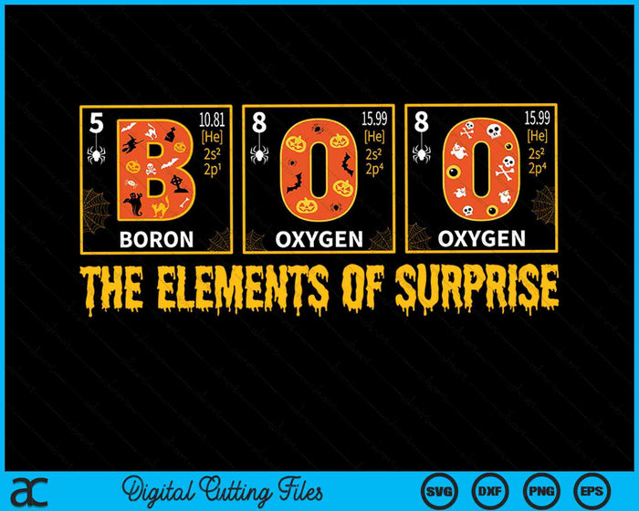 Halloween Boo School Chemistry The Elements Of Surprise SVG PNG Digital Cutting Files