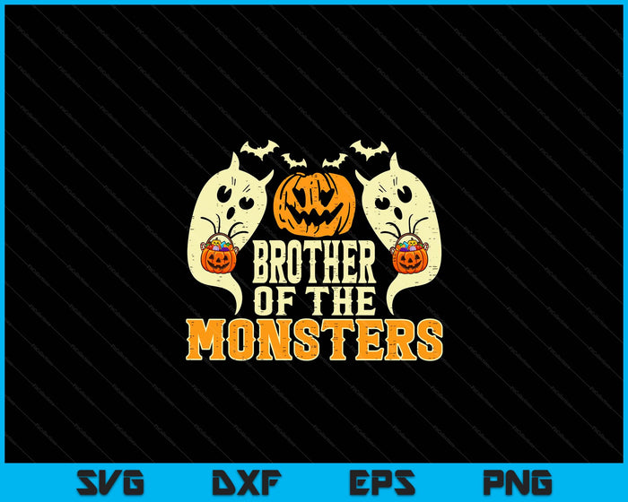 Halloween Brother Of Monsters Funny Family Costume SVG PNG Digital Cutting File