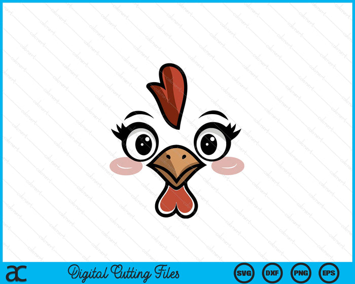 Halloween Chicken Face SVG PNG Digital Printable Files