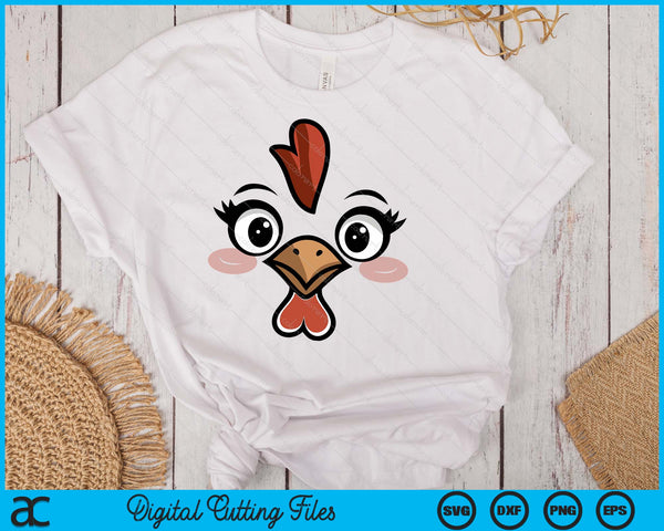 Halloween Chicken Face SVG PNG Digital Printable Files