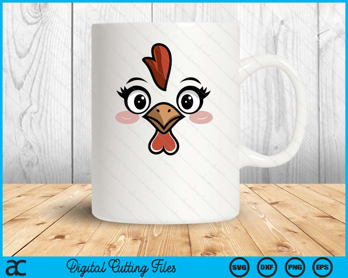 Halloween Chicken Face SVG PNG Digital Printable Files