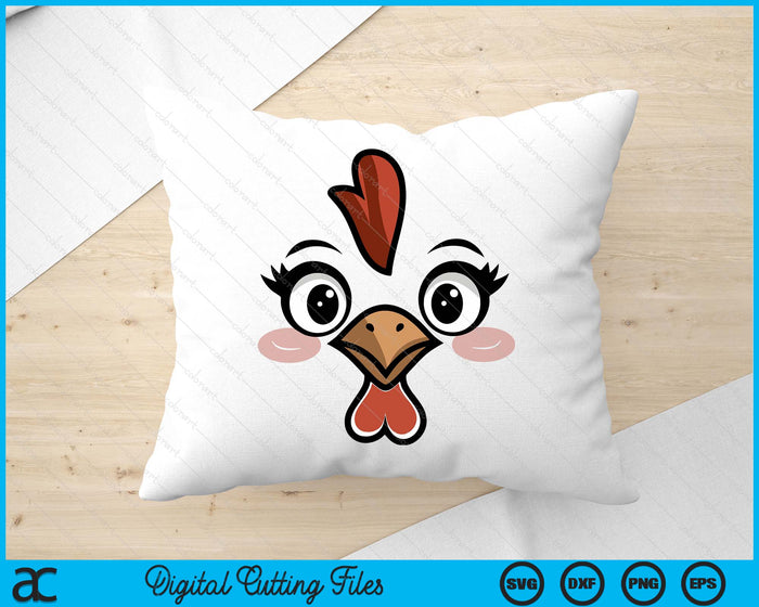 Halloween Chicken Face SVG PNG Digital Printable Files