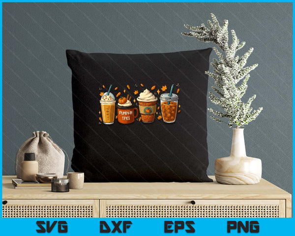 Halloween Coffee Pumpkin Latte Spice Coffee Love Fall Season SVG PNG Digital Printable Files