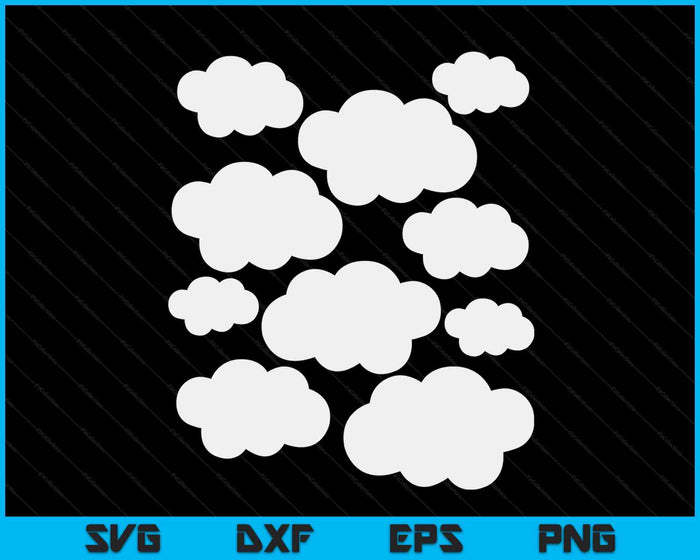 Halloween Costume White Clouds SVG PNG Digital Cutting Files