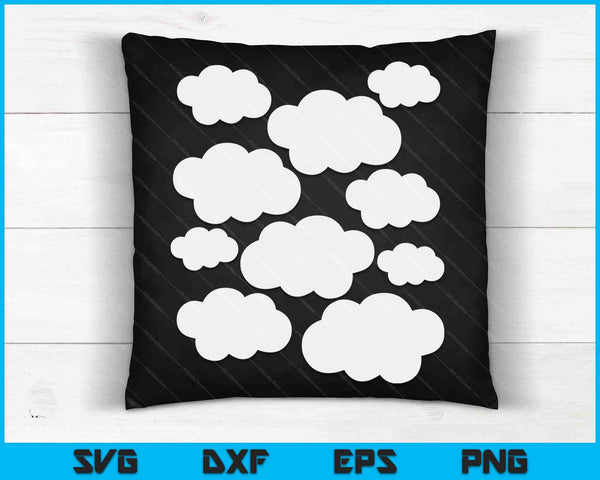 Halloween Costume White Clouds SVG PNG Digital Cutting Files