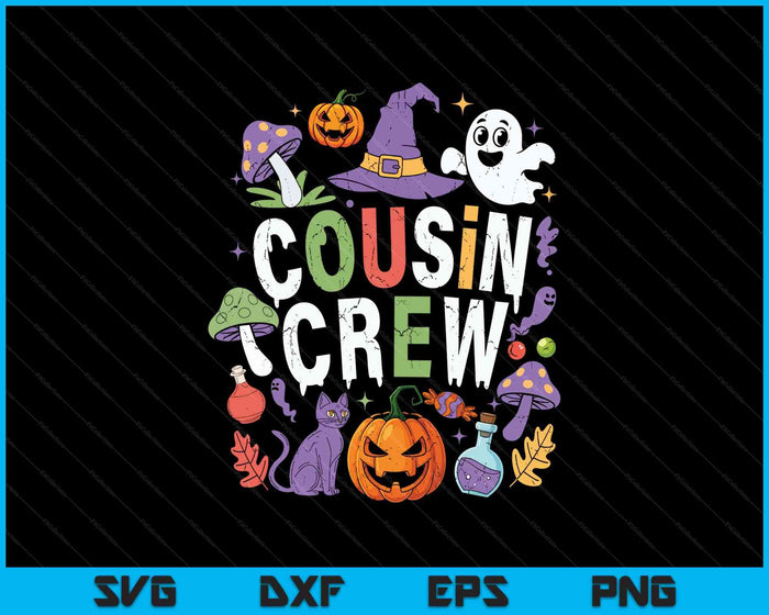 Halloween Cousin Crew Boo Pumpkin For Kid Girl Boy Toddler SVG PNG Digital Printable Files