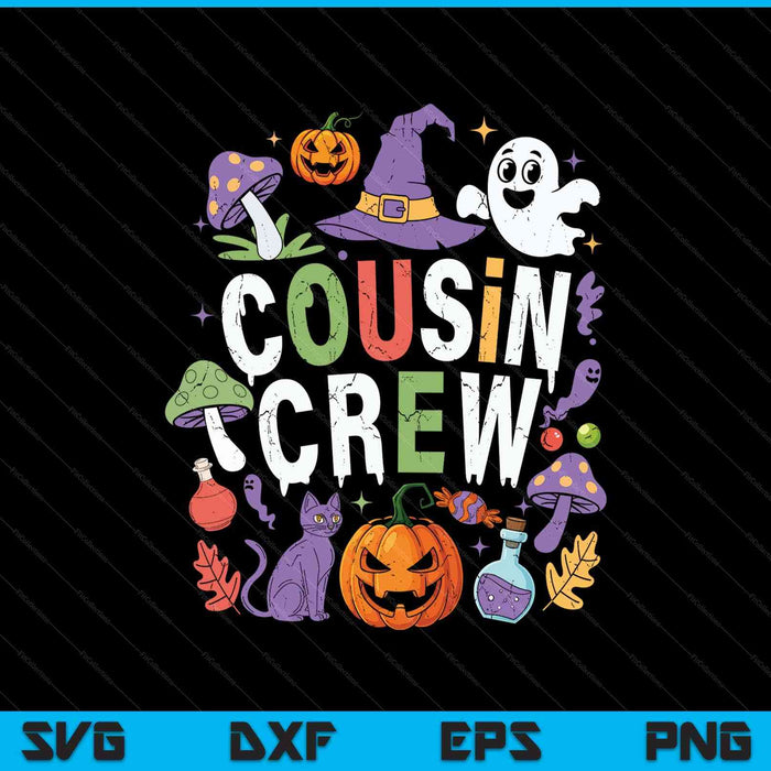 Halloween Cousin Crew Boo Pumpkin For Kid Girl Boy Toddler SVG PNG Digital Printable Files