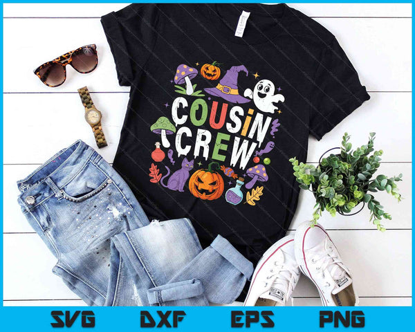 Halloween Cousin Crew Boo Pumpkin For Kid Girl Boy Toddler SVG PNG Digital Printable Files