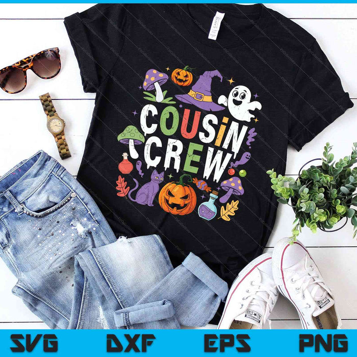 Halloween Cousin Crew Boo Pumpkin For Kid Girl Boy Toddler SVG PNG Digital Printable Files