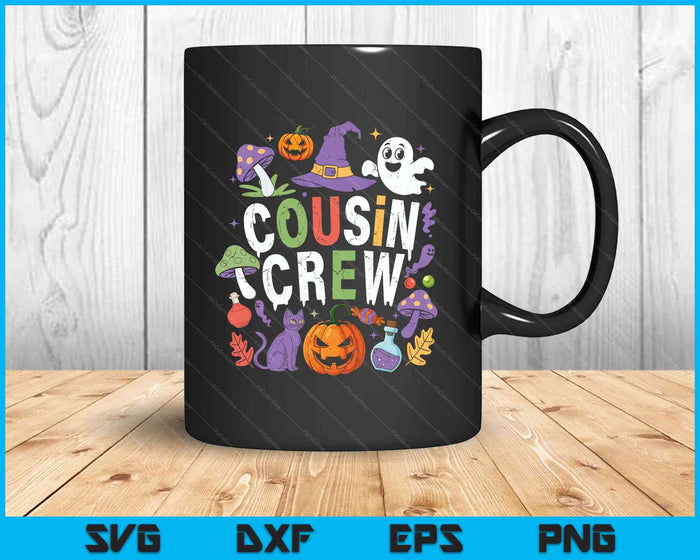 Halloween Cousin Crew Boo Pumpkin For Kid Girl Boy Toddler SVG PNG Digital Printable Files