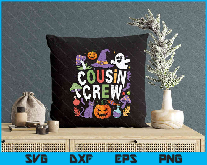 Halloween Cousin Crew Boo Pumpkin For Kid Girl Boy Toddler SVG PNG Digital Printable Files