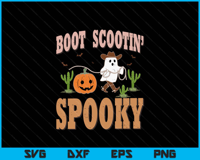 Halloween Cowboy Ghost Boot Scootin Spooky Costume SVG PNG Digital Printable Files