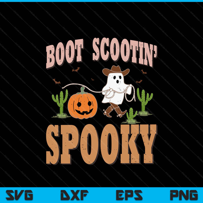 Halloween Cowboy Ghost Boot Scootin Spooky Costume SVG PNG Digital Printable Files