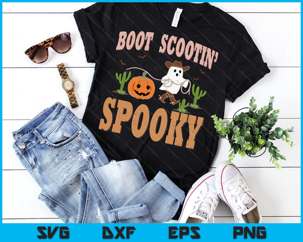 Halloween Cowboy Ghost Boot Scootin Spooky Costume SVG PNG Digital Printable Files