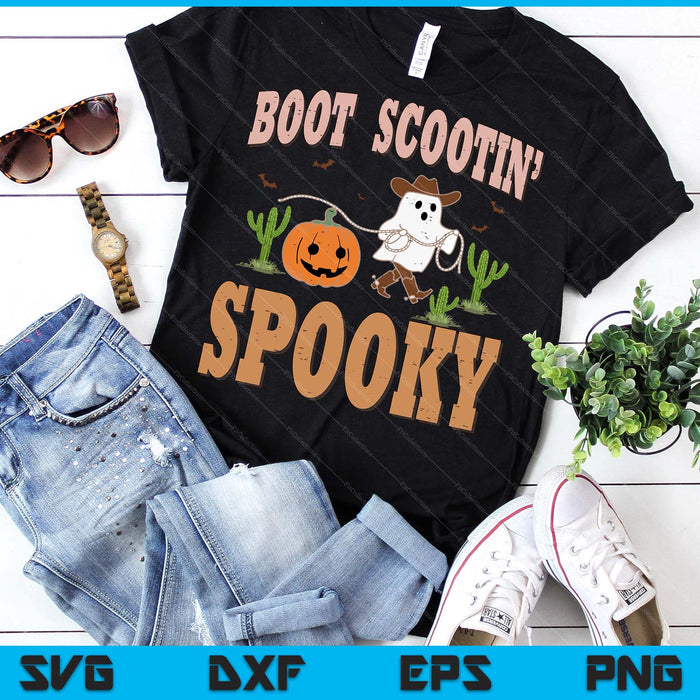 Halloween Cowboy Ghost Boot Scootin Spooky Costume SVG PNG Digital Printable Files