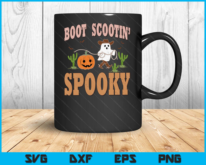 Halloween Cowboy Ghost Boot Scootin Spooky Costume SVG PNG Digital Printable Files