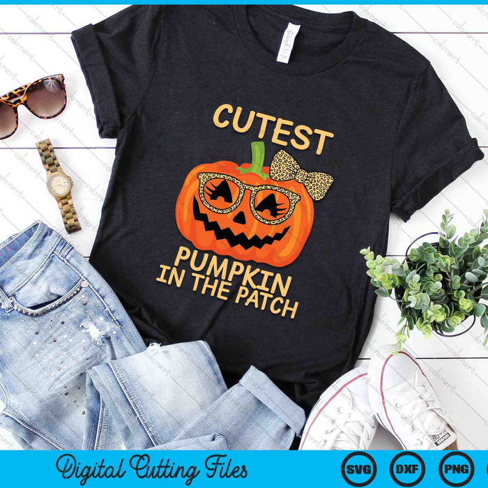 Halloween Cutest Pumpkin In The Patch Girl Halloween Pumpkin SVG PNG Digital Cutting Files