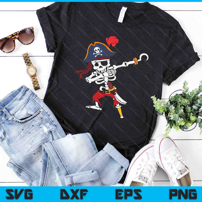 Halloween Dabbing Pirate Skeleton SVG PNG Digital Cutting Files