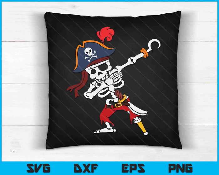 Halloween Dabbing Pirate Skeleton SVG PNG Digital Cutting Files