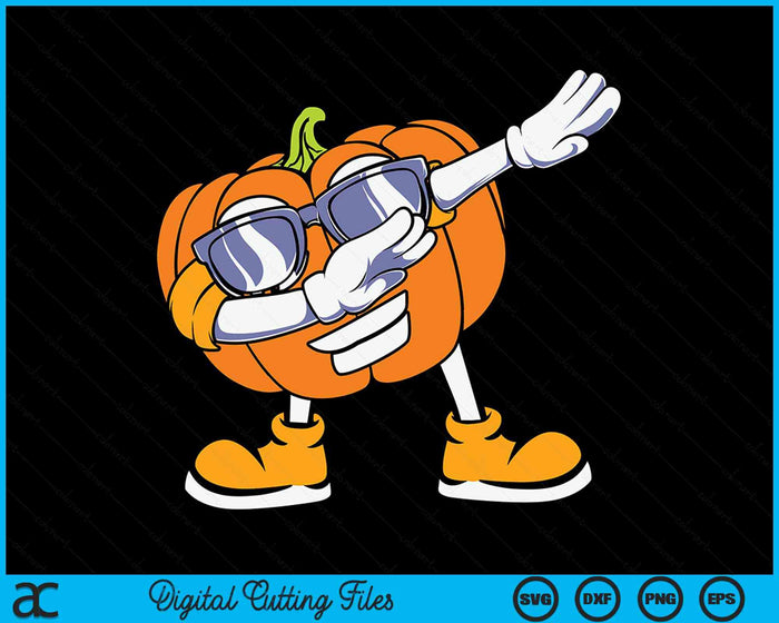 Halloween Dabbing Pumpkin Thanksgiving Day SVG PNG Digital Cutting Files