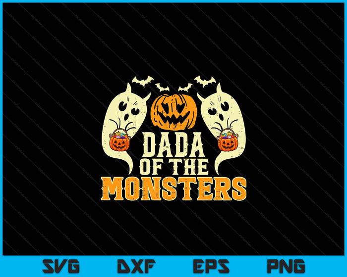 Halloween Dada Of Monsters Funny Family Costume SVG PNG Digital Cutting File