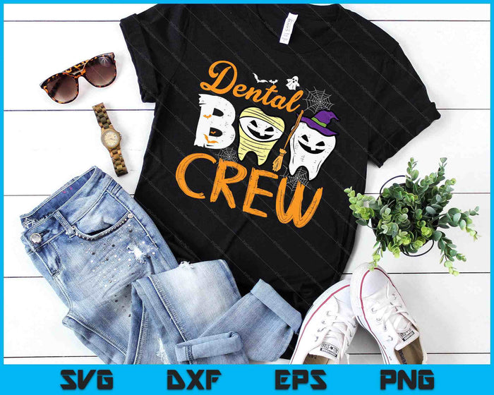Halloween Dental Boo Crew Dentist Costume Teeth SVG PNG Digital Printable Files