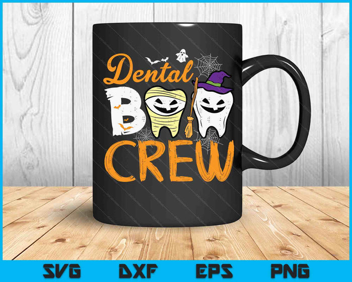 Halloween Dental Boo Crew Dentist Costume Teeth SVG PNG Digital Printable Files