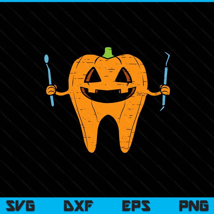 Halloween Dentist Tooth Pumpkin Dental Costume SVG PNG Digital Printable Files
