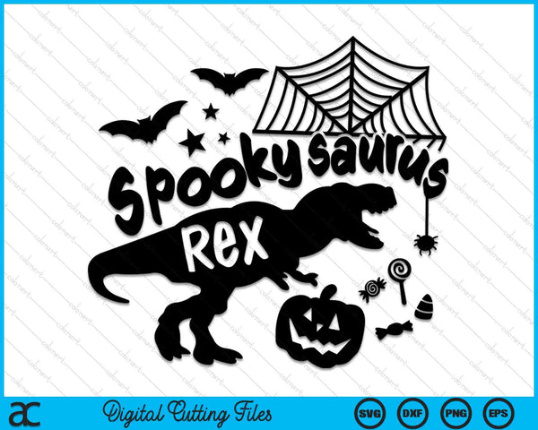 Halloween Dinosaur Spooky Saurus Rex SVG PNG Digital Cutting Files