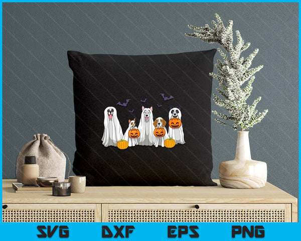 Halloween Dogs Ghost Pumpkins Spooky Dog Lover SVG PNG Digital Printable Files