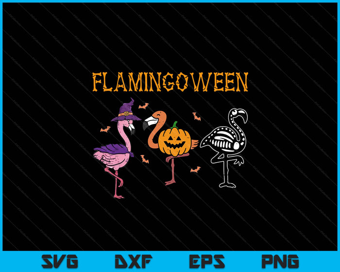 Halloween Flamingo Flamingoween Funny Costume SVG PNG Digital Printable Files