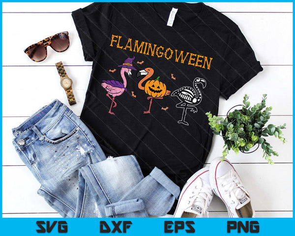 Halloween Flamingo Flamingoween Funny Costume SVG PNG Digital Printable Files