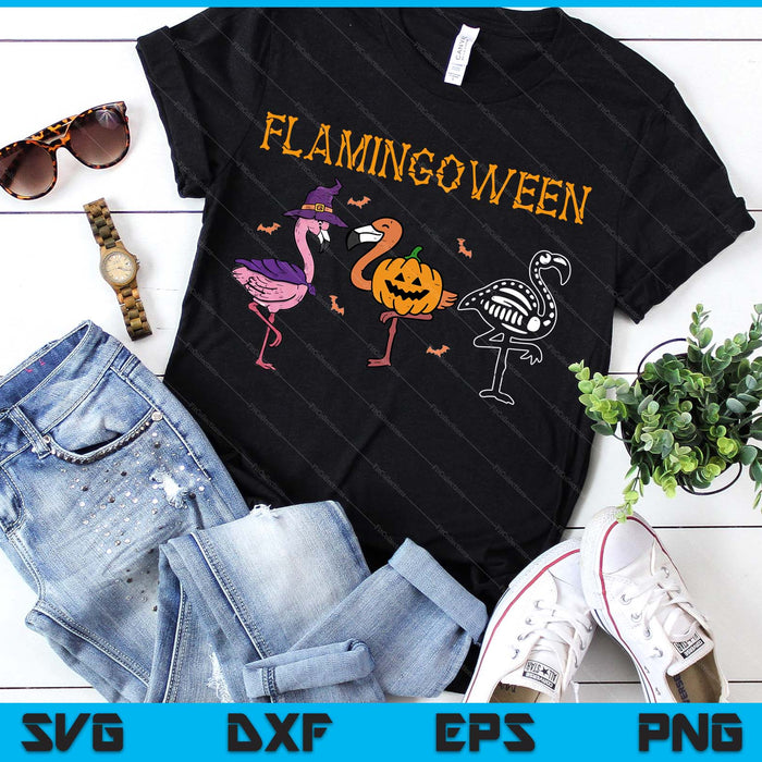 Halloween Flamingo Flamingoween Funny Costume SVG PNG Digital Printable Files