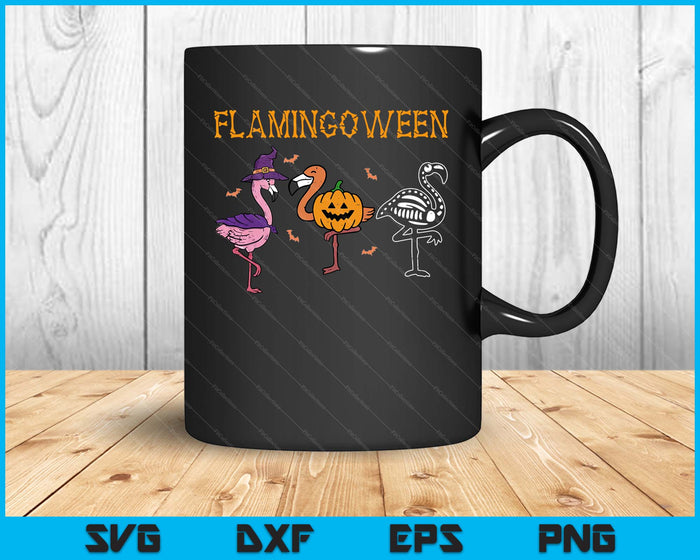 Halloween Flamingo Flamingoween Funny Costume SVG PNG Digital Printable Files