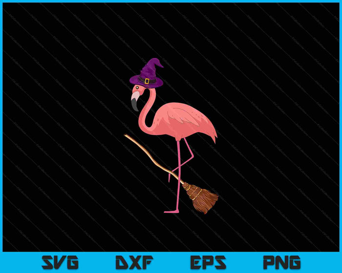 Halloween Flamingo Funny Flamingo Lover Witch Hat Halloween SVG PNG Digital Cutting File