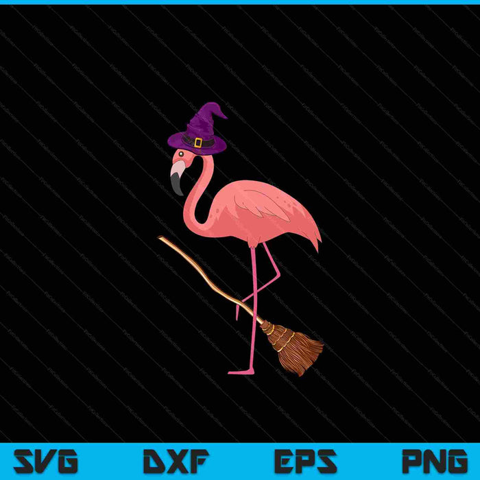 Halloween flamingo flamingo lover witch hat SVG cut file