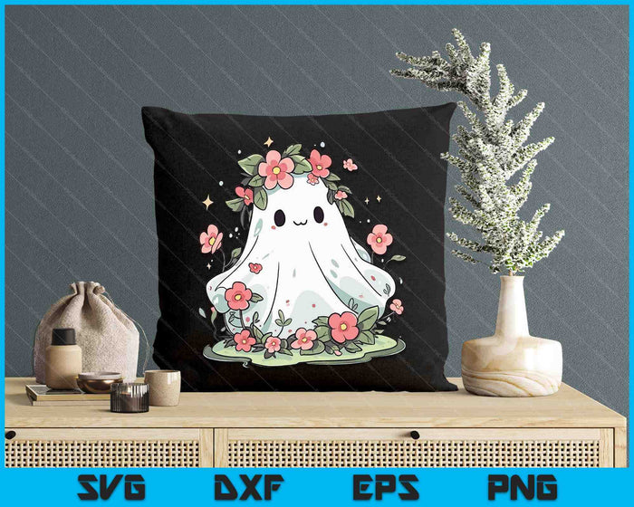 Halloween Floral Ghost Halloween Costume SVG PNG Digital Printable Files