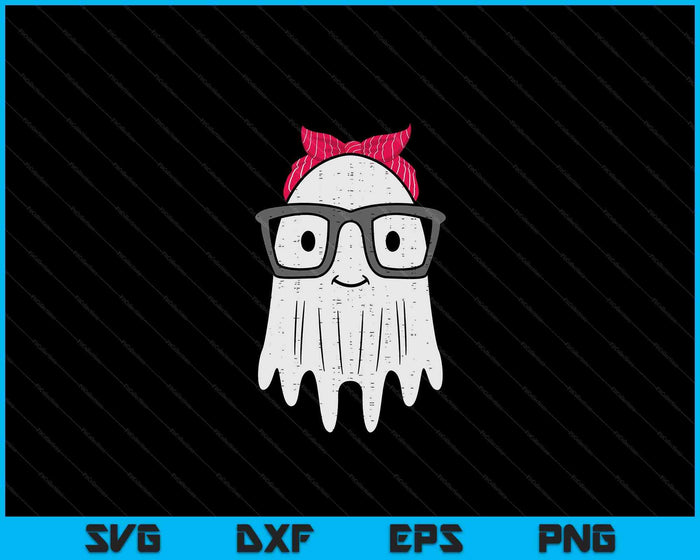 Halloween Ghost Glasses Cute Costume Girl Kids Toddler Women SVG PNG Digital Cutting File