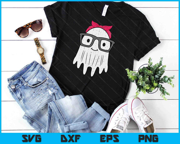 Halloween Ghost Glasses Cute Costume Girl Kids Toddler Women SVG PNG Digital Cutting File