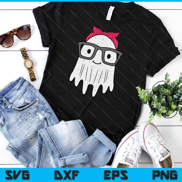 Halloween Ghost Glasses Cute Costume Girl Kids Toddler Women SVG PNG Digital Cutting File