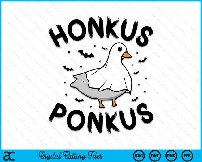 Halloween Ghost Goose Honkus Ponkus Funny Ghost Duck SVG PNG Digital Cutting File