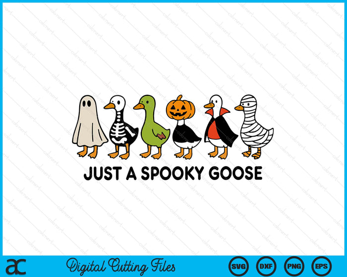 Halloween Goose Costume Funny Cartoon Spooky Animal SVG PNG Digital Printable Files