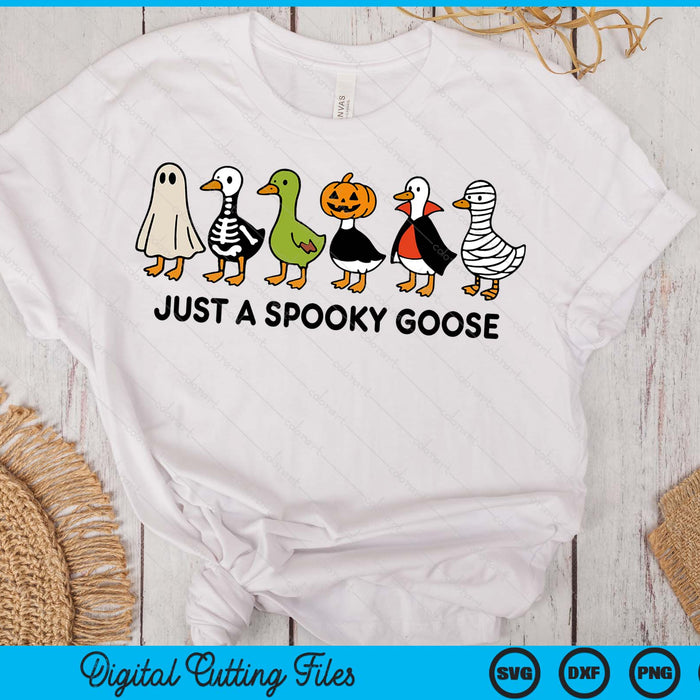 Halloween Goose Costume Funny Cartoon Spooky Animal SVG PNG Digital Printable Files