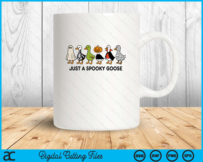 Halloween Goose Costume Funny Cartoon Spooky Animal SVG PNG Digital Printable Files