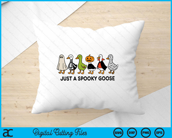 Halloween Goose Costume Funny Cartoon Spooky Animal SVG PNG Digital Printable Files