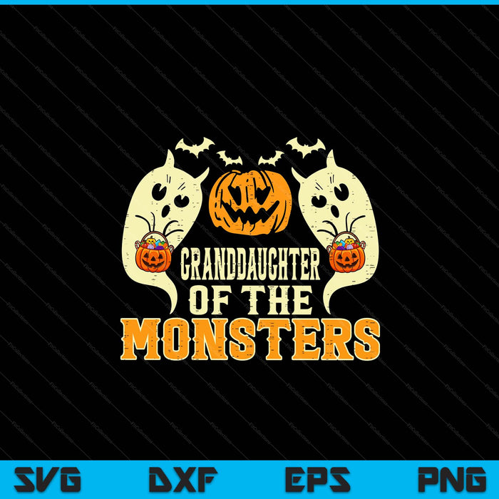 Halloween granddaughter of monsters family costume SVG cut file