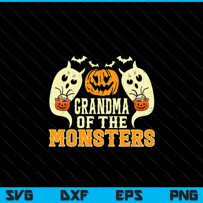 Halloween grandma of monsters family costume SVG cut file