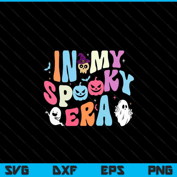 Halloween in my spooky era ghost groovy SVG cut file