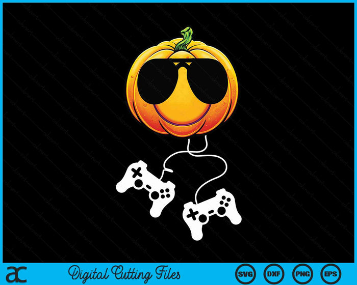 Halloween Jack O Lantern Gamer Funny Halloween SVG PNG Digital Cutting File