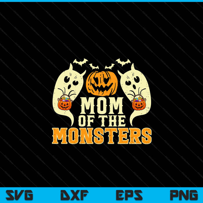 Halloween mom of monsters family costume SVG cut file